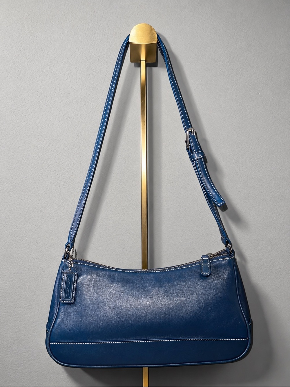 Coach Hampton Demi Shoulder bag 7587 in Cobalt Blue